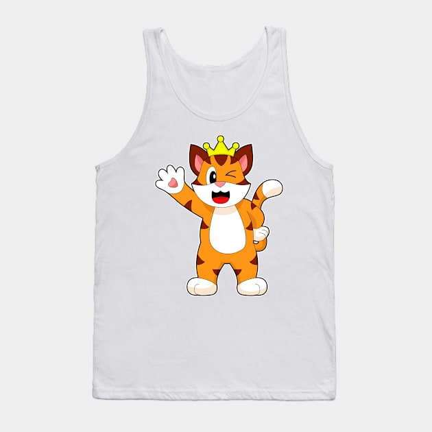 Tiger King Crown Tank Top by Markus Schnabel